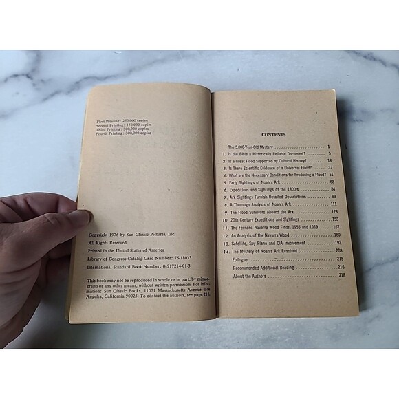 In Search Of Noah's Ark By Dave Balsiger And Charles E. Sellier,JR. Paperback - Picture 4 of 10